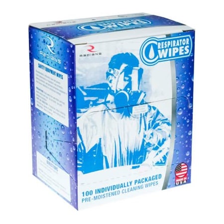 Radians Radians® RW-100 Respirator Cleaning Wipes, 100/Box - Pkg Qty 10 RW-100